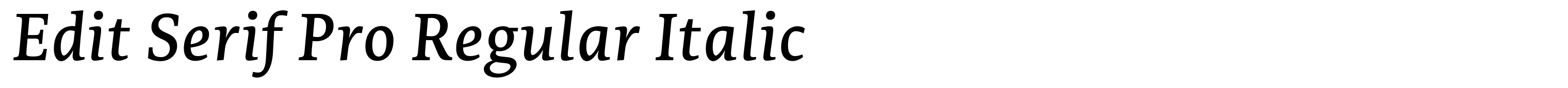 Edit Serif Pro Regular Italic